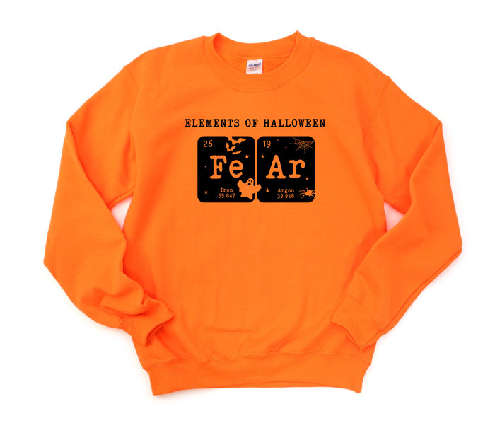 ELEMENTS OF HALLOWEEN | A Spooktacular Chemical Composition Soft Unisex Graphic Sweatshirt Print