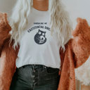  EMBRACING MY EXISTENTIAL DREAD | Purring with Mortality Soft Cozy Longer Length Unisex Graphic Tee T-shirt