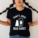  That's Just Boo Sheet - Halloween Ghost Soft Cozy Longer Length Unisex Graphic Tee T-shirt