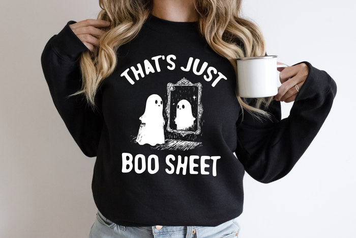 That's Just Boo Sheet - Halloween Ghost Soft Cozy Longer Length Unisex Graphic Tee T-shirt