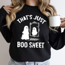  That's Just Boo Sheet - Halloween Ghost Soft Cozy Longer Length Unisex Graphic Tee T-shirt