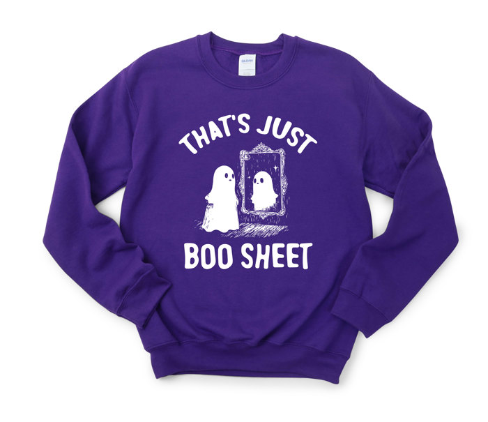 That's Just Boo Sheet - Halloween Ghost Soft Cozy Longer Length Unisex Graphic Tee T-shirt