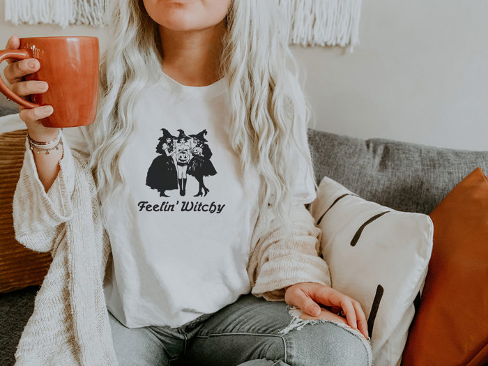Feelin' Witchy | Enchanted Spirits: A Captivating Coven Celebration Soft Unisex Graphic Sweatshirt Print