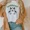  GOOSEBUMPS | Quirky Witches Unite: A Spooky Celebration Soft Cozy Longer Length Unisex Graphic Tee T-shirt