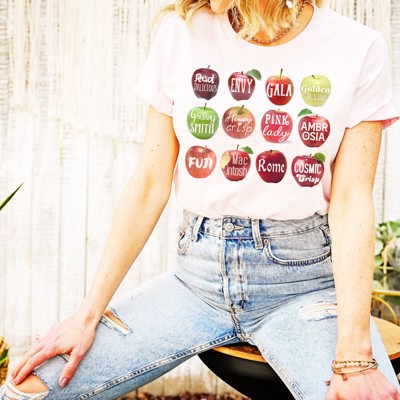 I Love Apples Soft Unisex Graphic Tee T-shirt