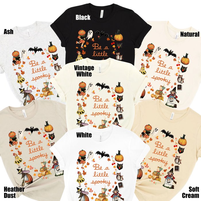 Be a Little Spooky Happly Halloween Vintage Unisex Heavyweight Comfort Tee