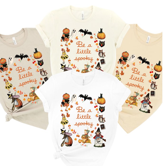 Be a Little Spooky Happly Halloween Vintage Unisex Heavyweight Comfort Tee
