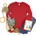  48+ Colors - Ultra Soft Solid Colors Jersey Long Sleeve (Crewneck) T-shirt