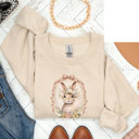  Vintage Floral Easter Bunny Portrait - Choose Sweatshirt or T-Shirt