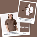  Happy Halloween Fall Harvest Ghosts & Bats - Pocket Tee Soft Washed Heavyweight (Unisex) Comfort Colors