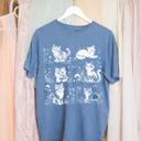  Adorable Cat Kitten Silhouettes - Soft Wash Comfort Color T-Shirt