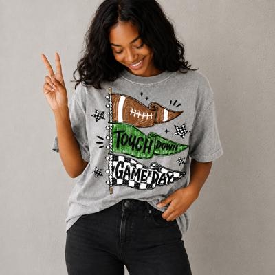 Game Day Football Pennat Flags Sports Fall - T-Shirt or Sweatshirt