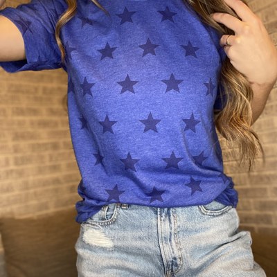 Patriotic Stars Print Tee