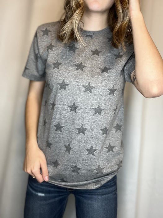 Patriotic Stars Print Tee