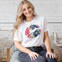  USA Patriotic Watercolor Grunge Flag LIPS Fourth of July American Ultra Soft Graphic Tee Unisex Soft Tee T-shirt for Women or Men
