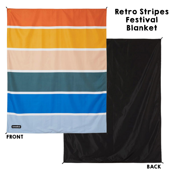 Oversized Outdoor Picnic & Concert Festival Adventure Ready Blankets  with Printed Corner Heart