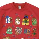  Vintage Gift Teddies PRINTED Christmas Teddy Bears - Comfy Drop Shoulder Sweatshirt