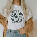  Its A Good Day To Read - T-Shirt (Unisex)  100 Cotton Jersey Tee, T-Shirt (Unisex) Poly-Cotton Heathered Jersey Tee