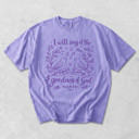  I Will Sing Of The Goodness of God Christian Bible Verse - Soft Wash Cotton Comfort Colors (Main Image - Crunchberry - Comfort Colors)