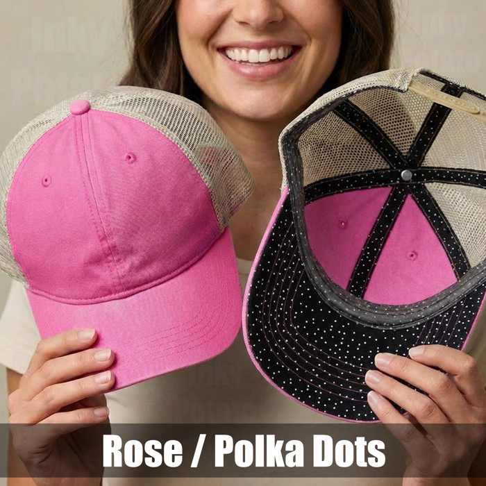 15 + Colors - Washed Mesh-Back Cap Women's Baseball Trucker Hat