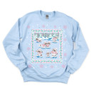  Vintage Retro Ice Skating 1980s Style Christmas Winter Bears - Sweatshirt (Crewneck)  Poly-Cotton Colors (Unisex)  Gildan