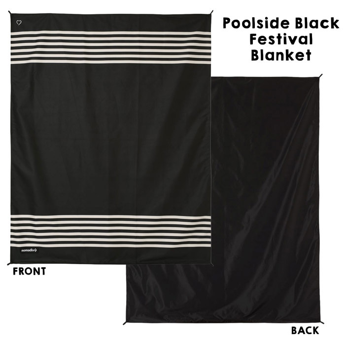Oversized Outdoor Picnic & Concert Festival Adventure Ready Blankets  with Printed Corner Heart