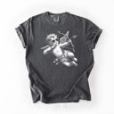  Cupid With Bow Valentines Day Half Tone - T-Shirt (Crewneck)  100 Cotton Heavyweight Tee (Unisex)  Comfort Colors