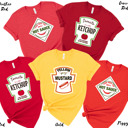  Condiments Halloween Costume Tees for Teams, Teachers, Staff, Parents