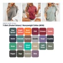  Happy Halloween Fall Harvest Ghosts & Bats - Pocket Tee Soft Washed Heavyweight (Unisex) Comfort Colors