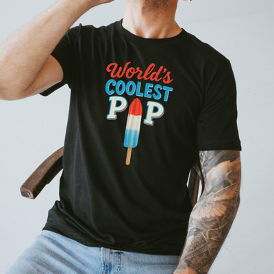 Worlds Coolest Pop Patriotic Popsicle Design - T-Shirts and Tanks (Unisex for Dads)