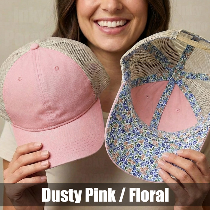 15 + Colors - Washed Mesh-Back Cap Women's Baseball Trucker Hat