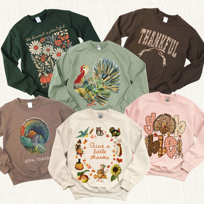A Vintage Thanksgiving - Stay Warm This Season With A Comfy Thanksgiving Sweatshirt