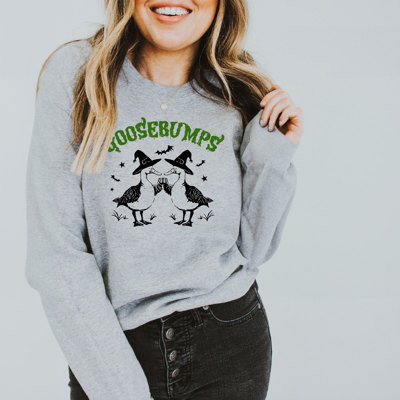 GOOSEBUMPS | Quirky Witches Unite: A Spooky Celebration Soft Unisex Graphic Sweatshirt Print