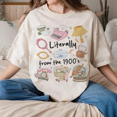 Literally From the 1900s Cute Vintage Thrifting Items - Soft Wash 100 Percent Cotton Unisex Comfy T-Shirt