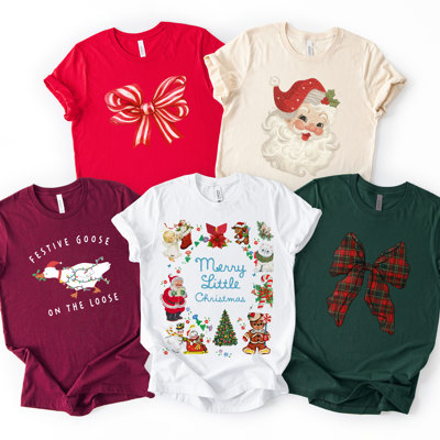 Festive Christmas Holiday T-Shirts - Ultra Comfy Bella Canvas Tees