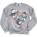  Vintage Style Skiing Teddies - Back to the 80s Christmas Design - Vintage Style Drop Shoulder Sweatshirt