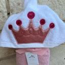 Princess Prince and Princess Crown Hooded Bath Towel
