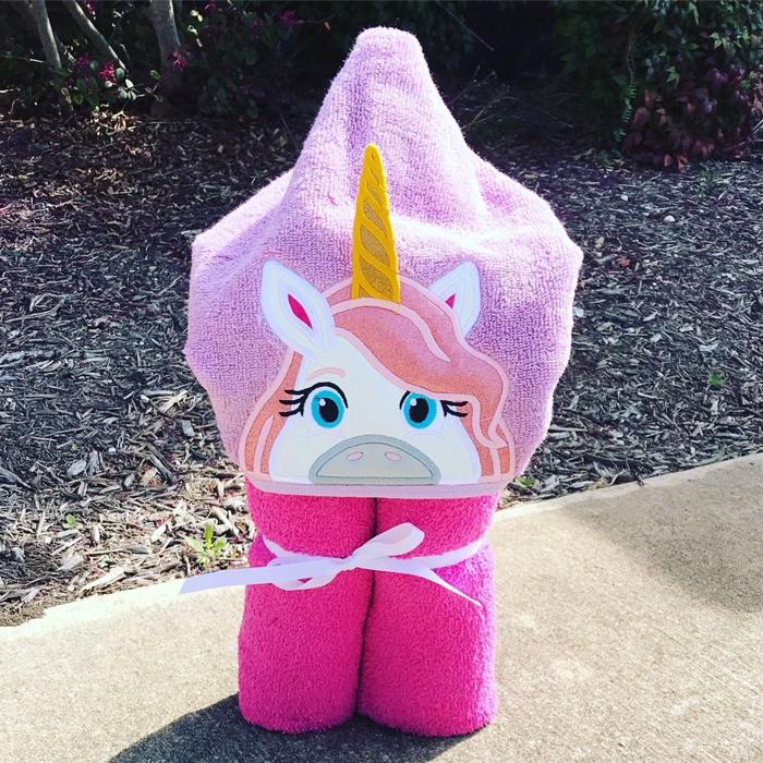 Unicorn Hooded Bath Towel