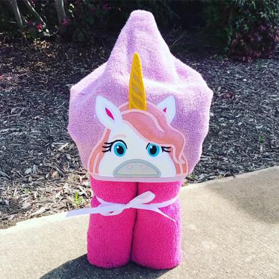 Unicorn Hooded Bath Towel
