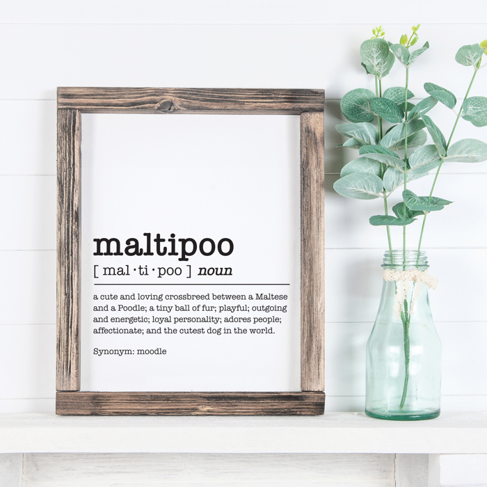 Doodle Dog Dictionary Definition Prints 8 x 10