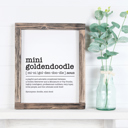 8x10 Mini Goldendoodle Doodle Dog Dictionary Definition Prints 8 x 10