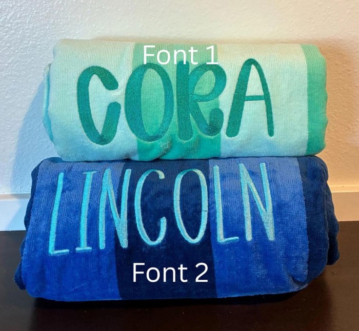 Personalized Embroidered Beach Towels