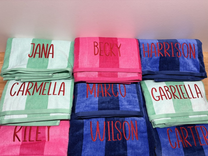 Personalized Embroidered Beach Towels
