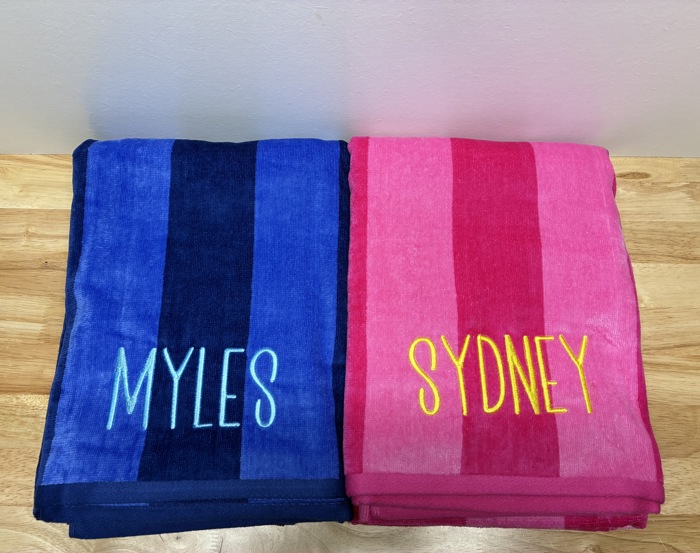 Personalized Embroidered Beach Towels