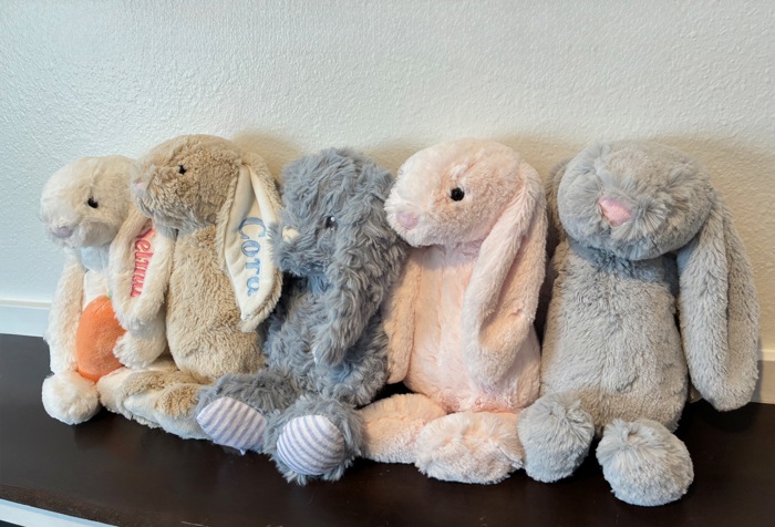 Embroidered Personalized Easter Bunny | Easter Basket Gifts for Kids
