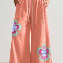  Floral Drawstring Waist Wide Leg Pants | S-XL
