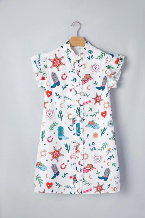 Country Chic Western Print Mini Dress | S-XL