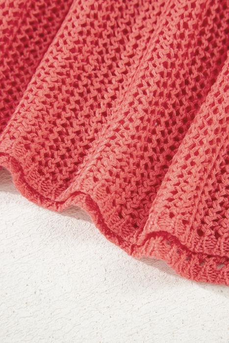 Crochet Open-Knit Sweater Top | S-XL