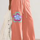  Floral Drawstring Waist Wide Leg Pants | S-XL