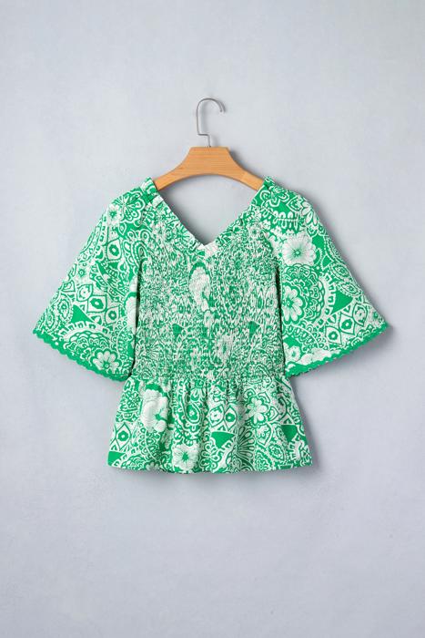 Sweet Bloom Smocked Blouse | S-XL